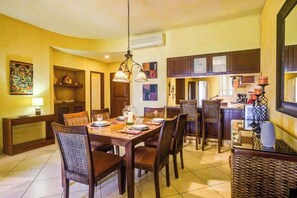 Extra seating at the breakfast bar