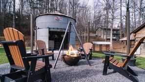 Relax by the fire in our cowboy cauldron