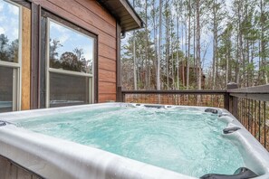 Hot tub on balcony
