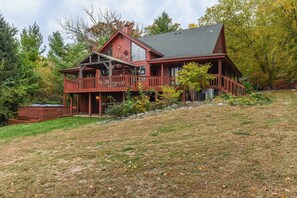 3 Level Home in the Woods. This is the back of the house view form the lake.