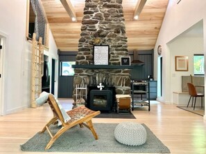 View of woodstove
