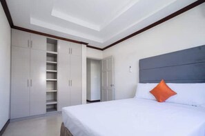 Air conditioned bedroom with plenty of closet space.