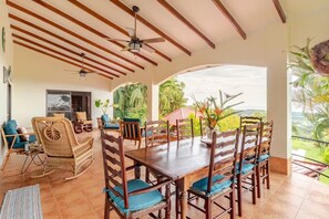 Outdoor dining area