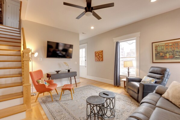 St. Louis Vacation Rental | 1BR + Loft | 1BA | Stairs to Enter | 1,200 Sq Ft