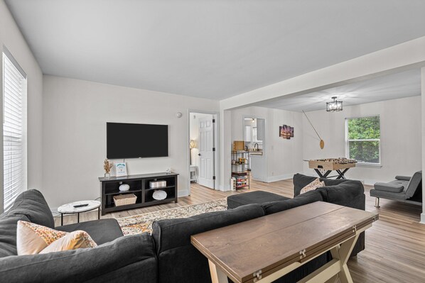 Living room with flat screen TV.