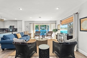 Living Area with sliding glass doors to balcony