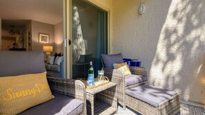 Relax & Recline: Balcony with Footrest Loungers