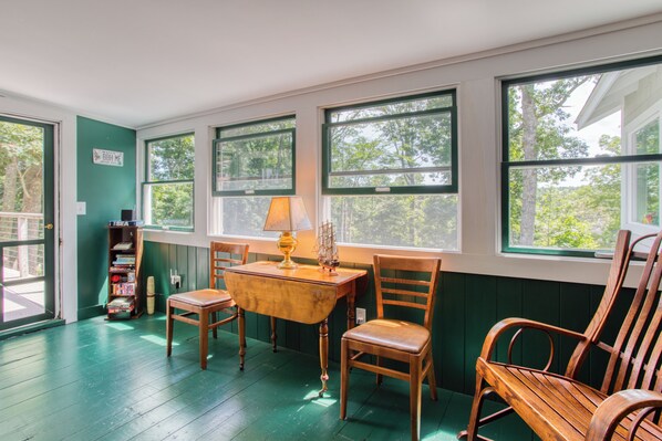 Delightful enclosed porch