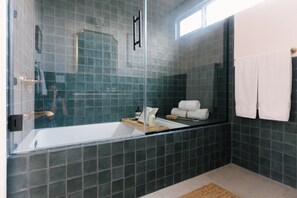 Luxe spa-inspired bathroom.
