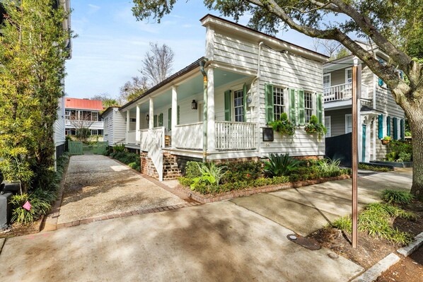 Welcome to the Denmark Vesey House at 56 Bull Street, a historic landmark in the heart of Harleston Village. 