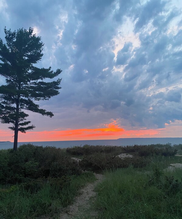 sunset view from our deck