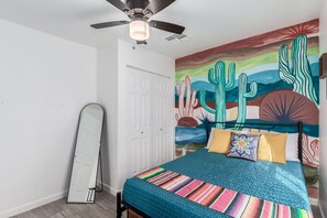 Cozy bedrooms featuring hotel-quality sheets, duvets, and plenty of comfort for a restful night.