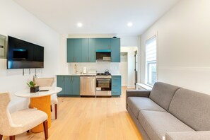 Living Room & Dining Area | Single-Story Studio
