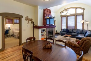 Furniture, Indoors, Living Room, Table, Hardwood