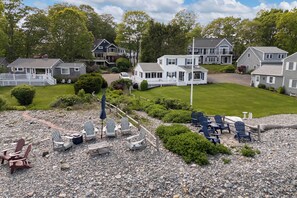Blue Adirondack chairs - a wonderful place to begin and end your day!
