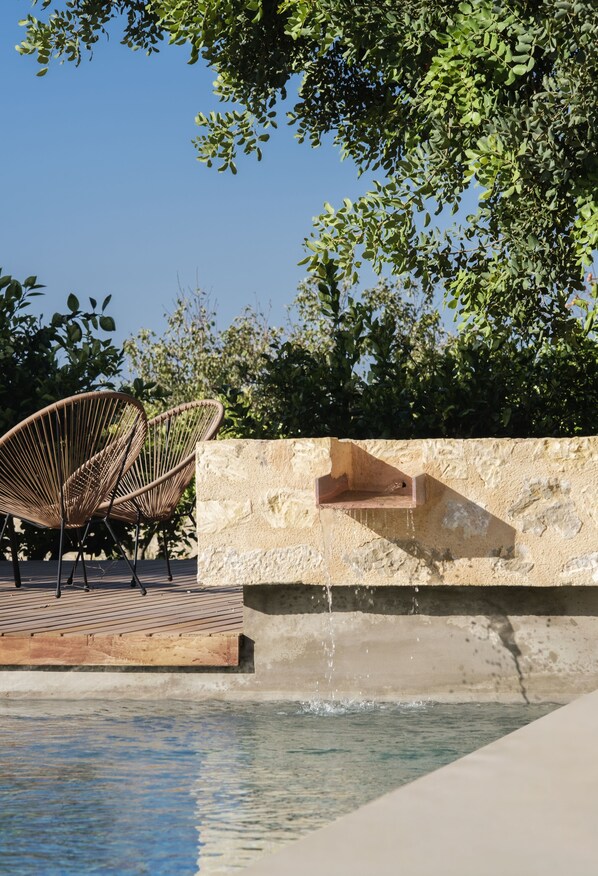 Decorative detail,Pool view
