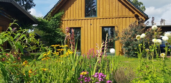 The view from the garden, towards the main house.