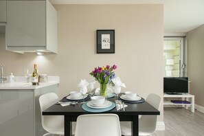 Sit down and relax at the comfortable dinning table.