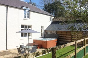 Private patio and hot tub