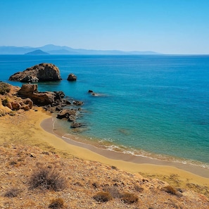 Ampelas Sandy Beach – Only 250m Away
Just steps from the property, with calm waters and soft sand.