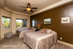 2nd Master Bedroom, with private bathroom and door to front patio.