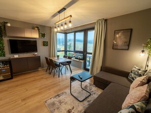 Apartment, Residential Area, Condominium, Commercial Building, Mixed-Use, Parking, Family Car, Balcony, Brutalist Architecture