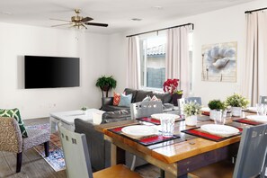 Spacious Open Concept Living Room & Dining Room
