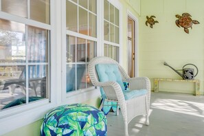 Upstairs porch.
