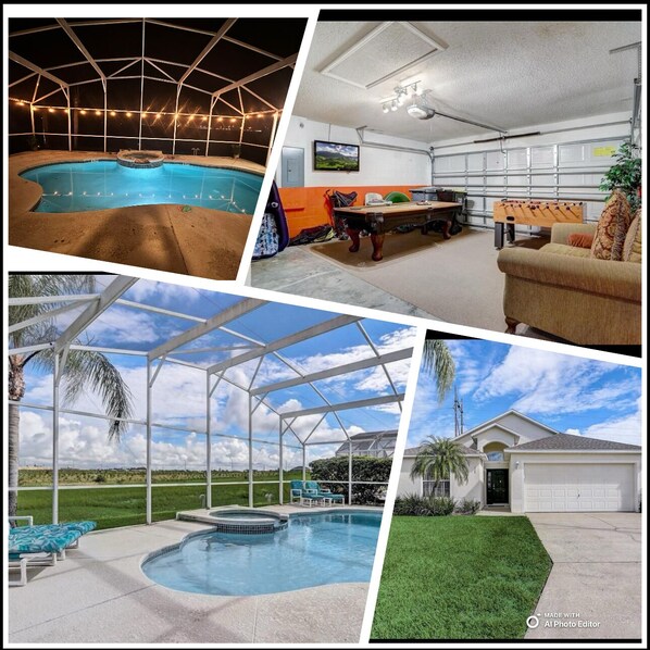 Heated Private pool/spa and gaming room near Disney/golf/theme parks