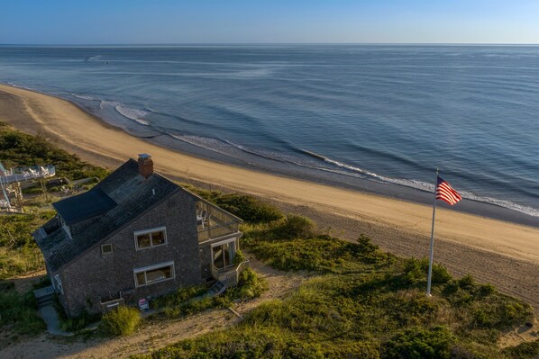 Aerial overlooking the Atlantic Ocean