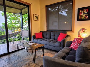 Cozy living room with a great view
