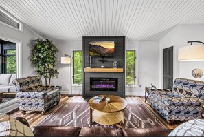 Sit by the fire and enjoy a nice movie with the family!
