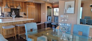 Island Seats 3 and Dining Rm 10
Large Side by Side Fridge Elevator Access 
