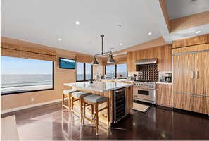 Fully Equipped Gourmet Kitchen Wine Fridge, SS Appliances, Wrap Around OVs
