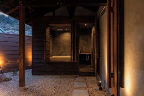 Small garden and bathroom
