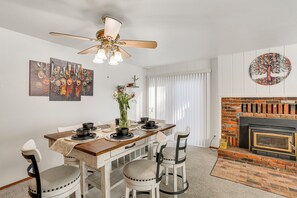 Dining Area | Fireplace | Smart TV | Free WiFi | Single-Story Home