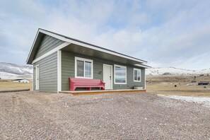 Property Exterior | Mountain Views | Octagon Fire Pit (Wood Provided)