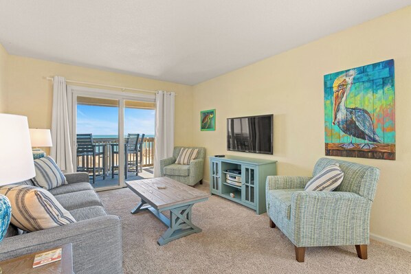 Living Room Area with Deck Access