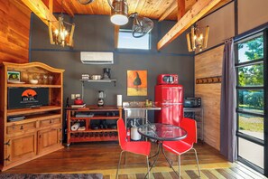 Spacious kitchenette with seating