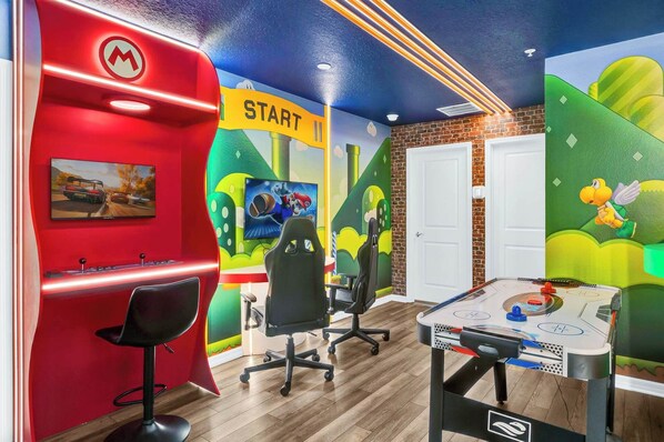 Exciting Super Mario Themed Games Room