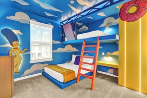 The Simpsons Themed Bedroom with Loft 