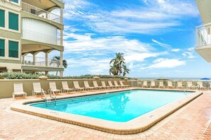Heated beach front pool