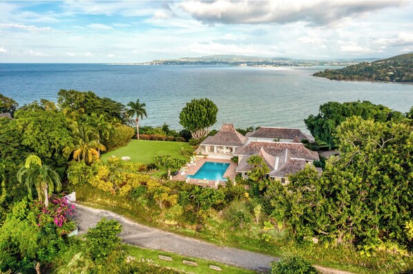 Aerial View of the entire Villa and gardens which sits on over 4 acres 