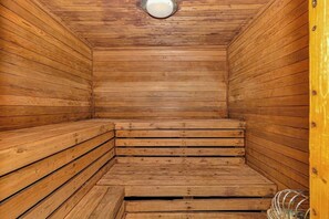 Relax in the on-site sauna.