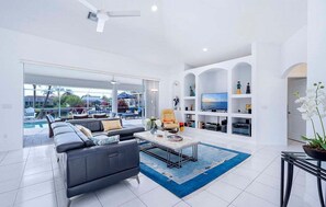Living Room with Patio Views