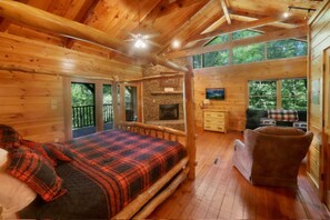 Snuggle up to the fire place - one in the bedroom and living room.