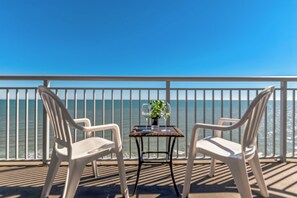 Condo balcony where you will be enjoying the lovely view