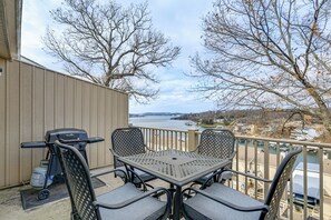 Condo Exterior | Furnished Balcony | Dining Area | Gas Grill | Lake Views