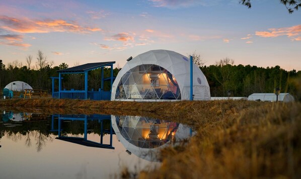 Dome at sunset each evening