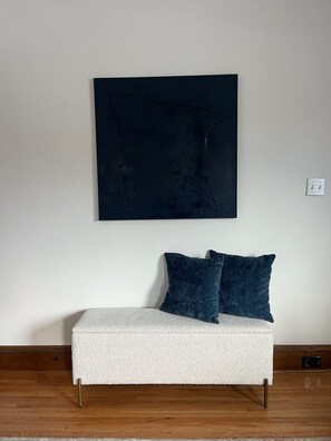 Extra living room seating and storage.
